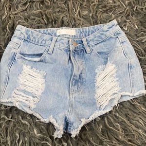 Distressed Jean Shorts